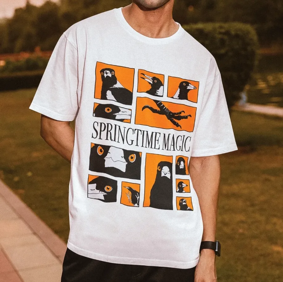 Lonely Kids Club Tshirt with Magpie Print